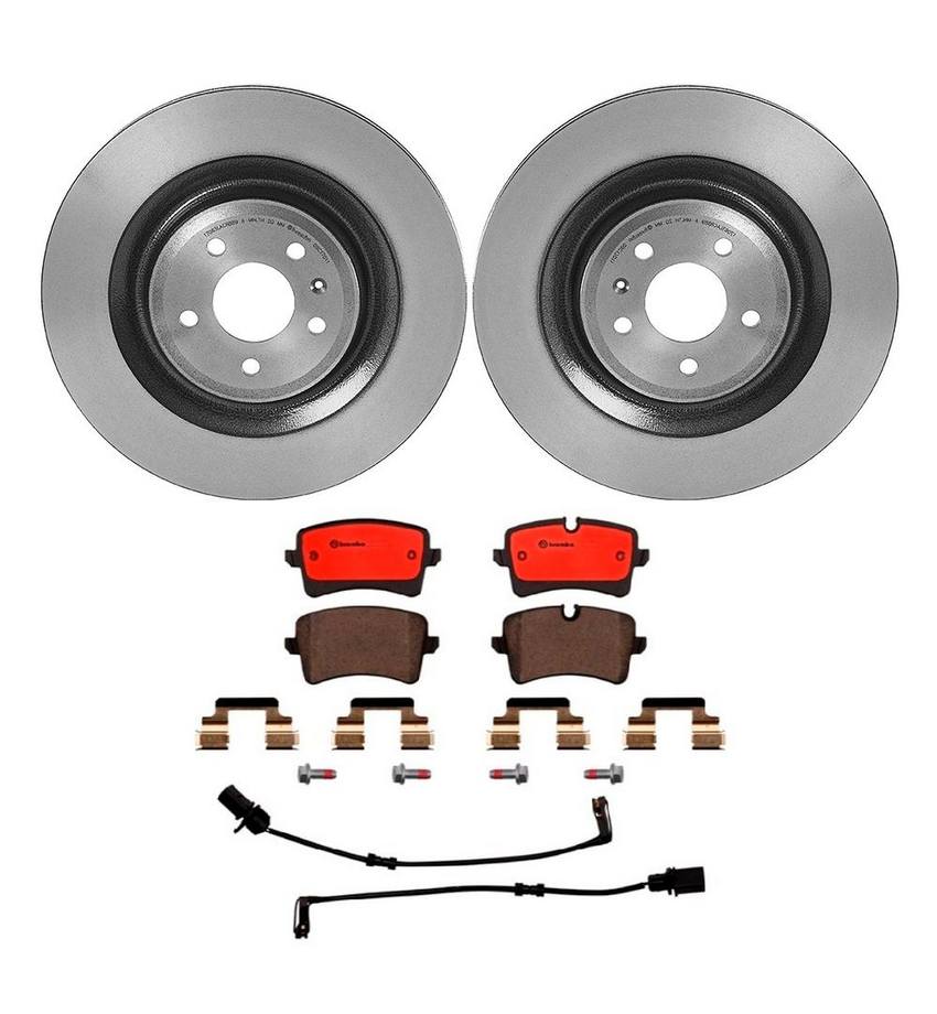 Audi Brembo Brake Kit - Pads and Rotors Rear (356mm) (Ceramic) 4H0698451M - Brembo 1536227KIT